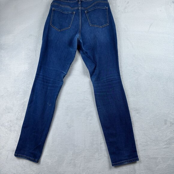Old Navy Mid Rise Pop Icon Skinny Jeans Womens Size 10 Long Medium Wash Blue - Picture 2 of 11